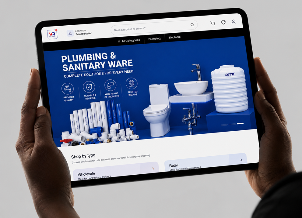 VQ Buildware platform on tablet